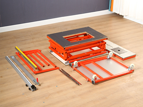 High end double invisible saw table