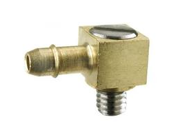 Beswick Engineering M3 Thread to Barb, Adjustable Position Elbow