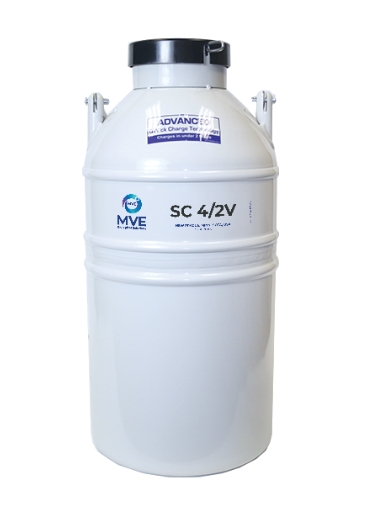 MVE SC 4/2 V with PPSC Standard Capacity Cryogenic Dry Shipper with Protective Plastic Shipping Carton
