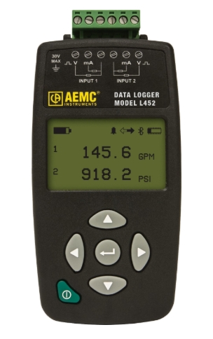 AEMC L452 - 2-Channel Data Logger with LCD, Event and Pulse, DataView Software