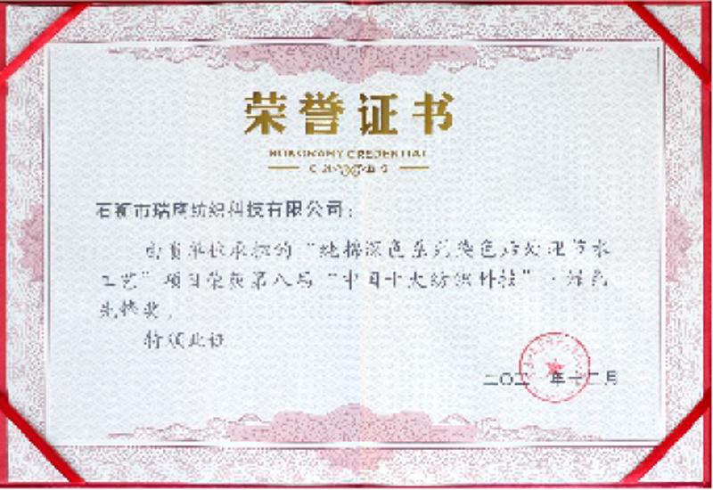 Certificate of Honor Certificate of Honor