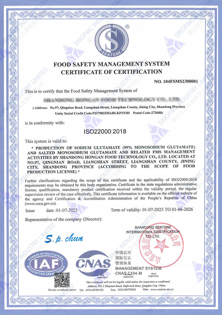 SODIUM GLUTAMATE ISO 220001