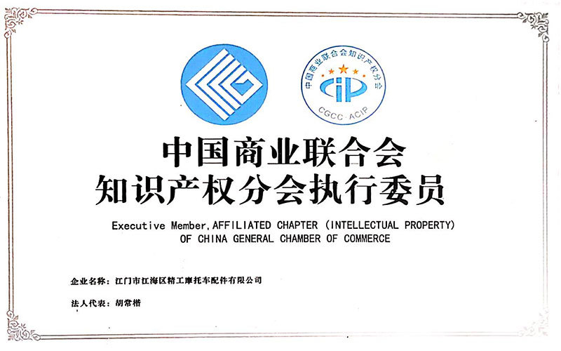 Executive Member of Intellectual Property Branch of China Federation of Commerce