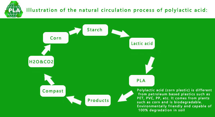 Illustration of the natural circulation process of PLA polylactic acid PLA