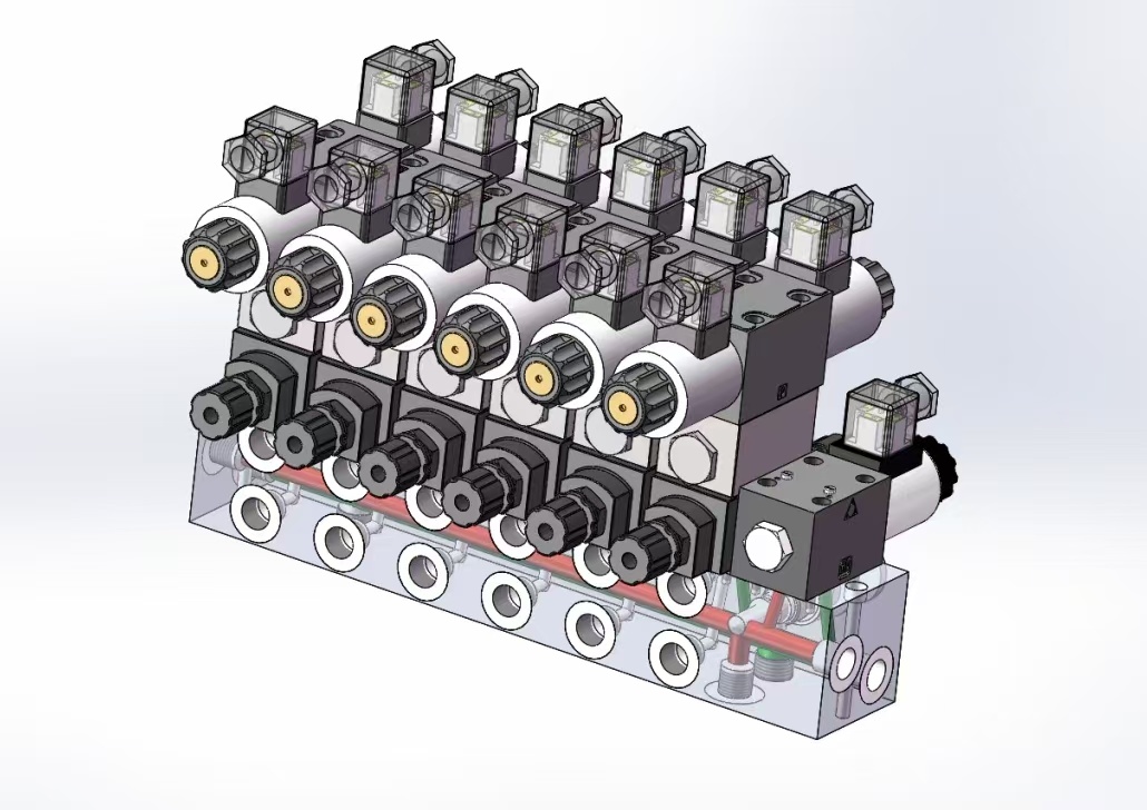 Hydraulic valve block customization