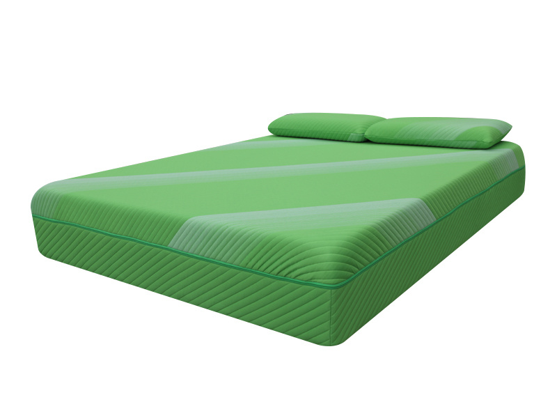 Green Zipper Antiskid Fabric Foam Mattress