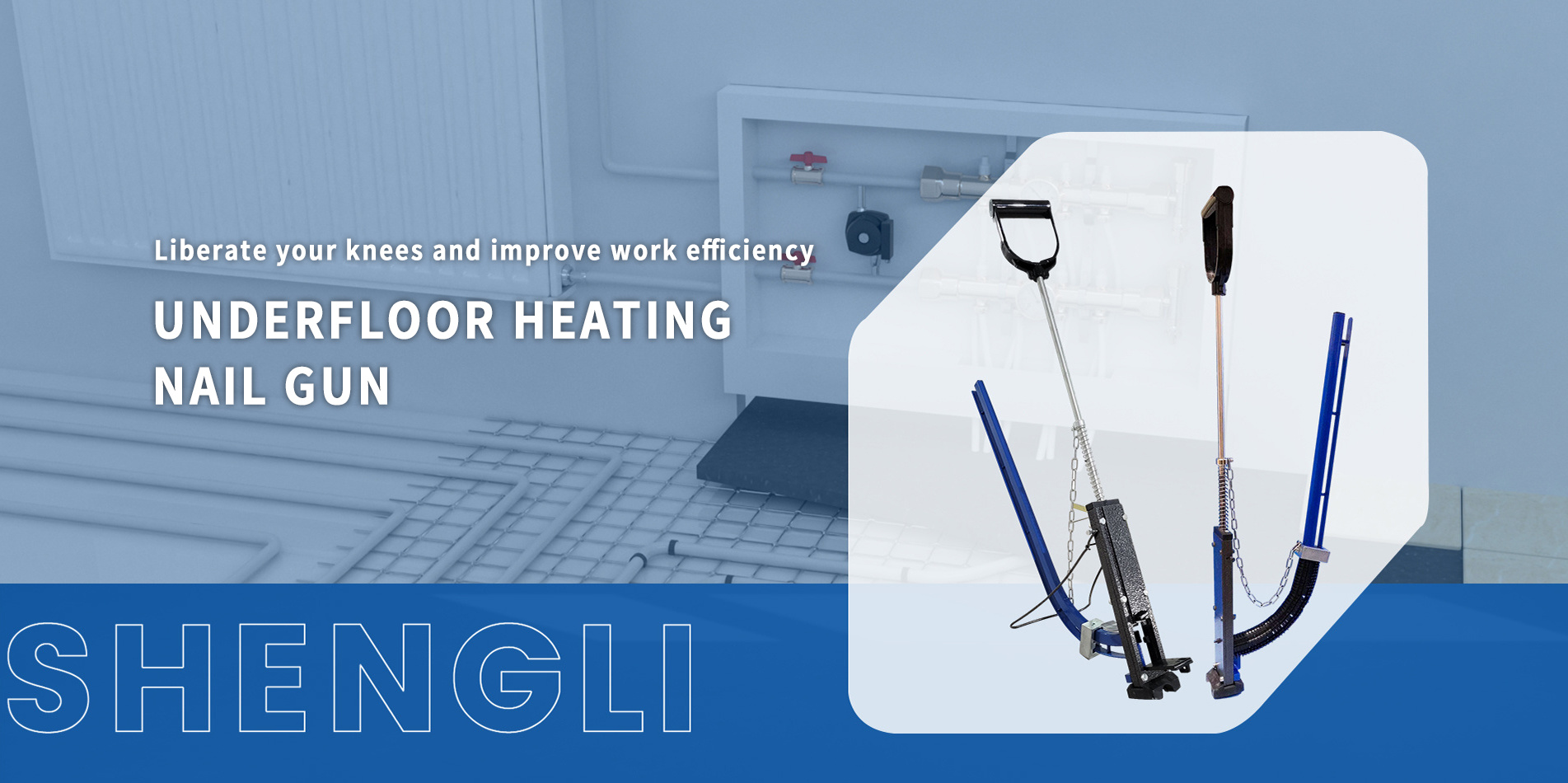 Underfloor heating nail gun