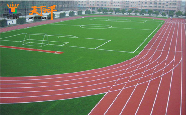 塑膠跑道+人造草坪足球場1