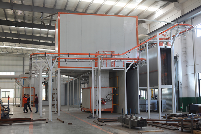 Spraying line