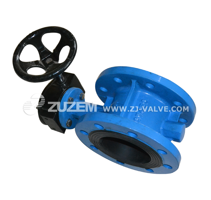 Ductile iron flange soft seal butterfly valve