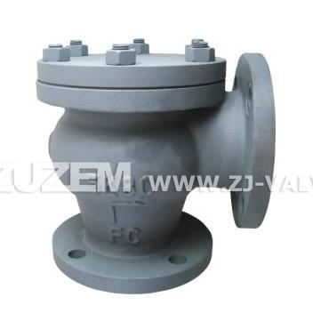 Cast iron angle lift check valve