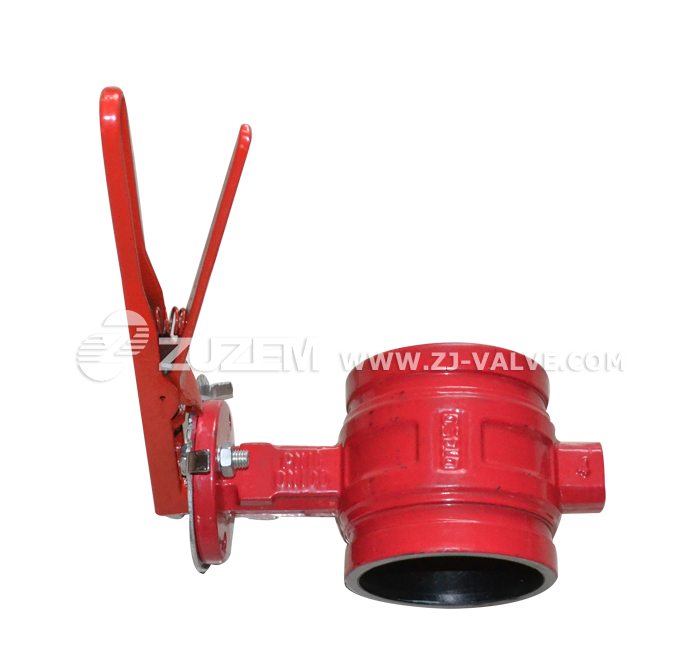 Groove butterfly valve