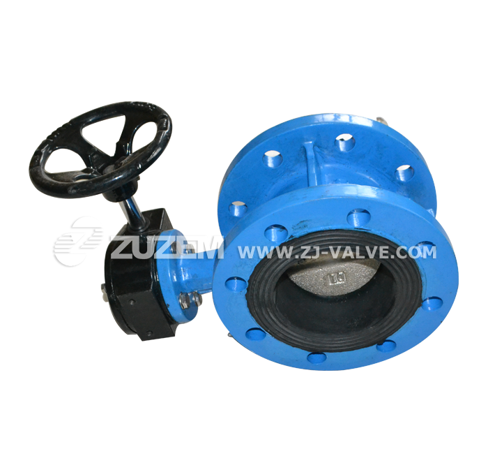 Ductile iron flange soft seal butterfly valve
