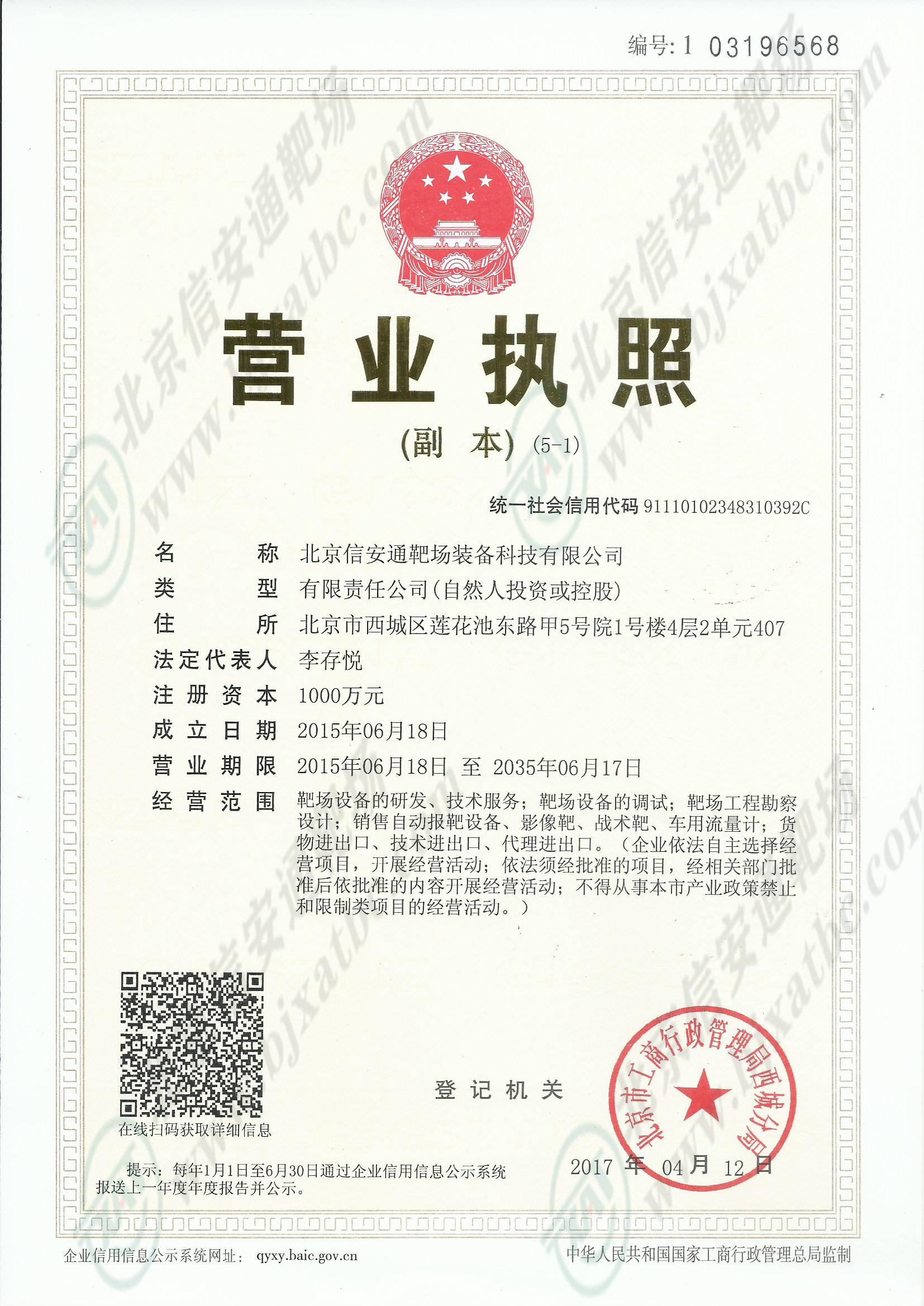 Copy of Business License