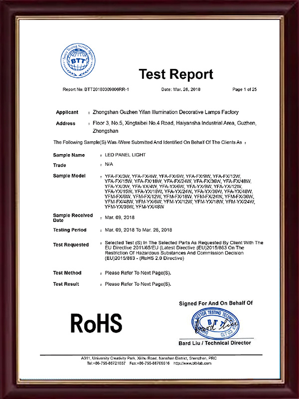 RoHS TEXT REPORT