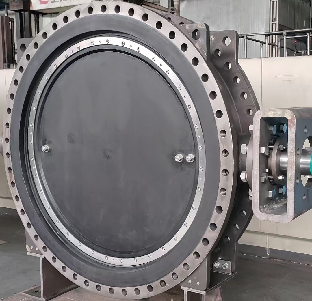 Large diameter rubber lined butterfly valves-DN2500MM Large diameter rubber lined butterfly valves-DN2500MM