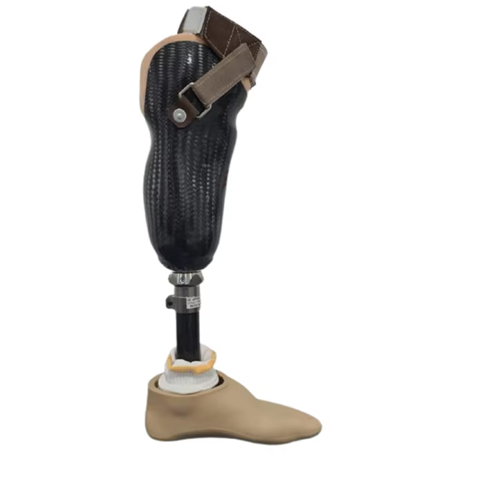 Medical Orthopedic Prosthetic Implant Carbon Fiber Foot with Cover , Artificial Limbs Foot for Leg Prosthesis