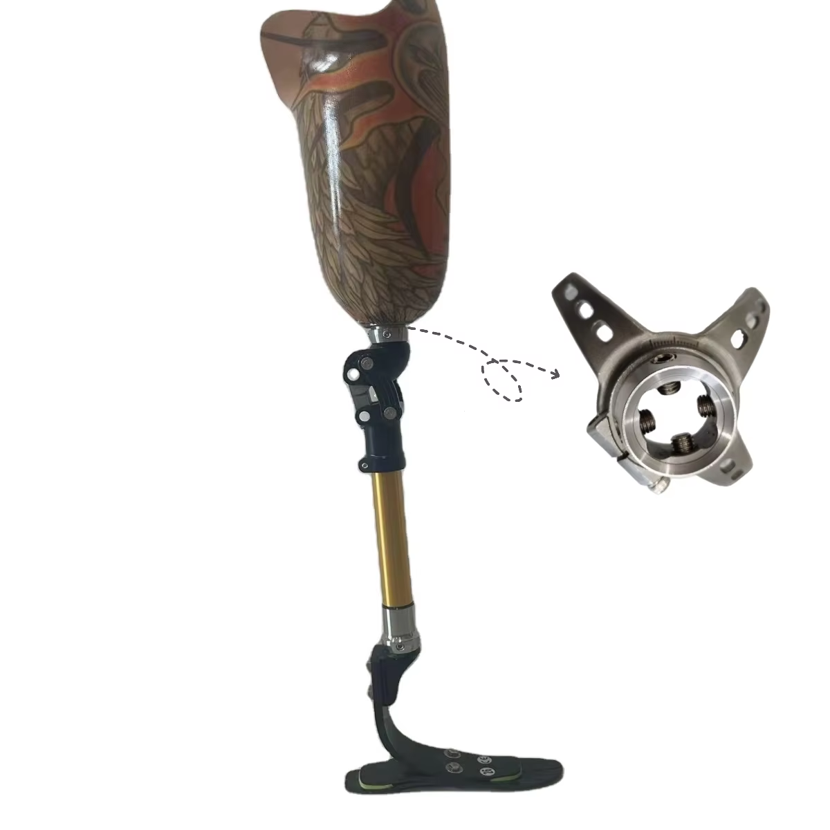 Artificial limbs parts prosthetic adapters socket adapter leg prosthesis for rehabilitation equipment