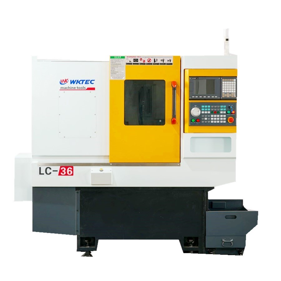 2 Axis WKTEC CNC Lathe Machine with Standard Type Screw and Guide Rail, Bearing