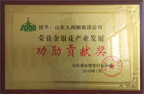 2019年1月，被評(píng)為省級(jí)金銀花產(chǎn)業(yè)功勛貢獻(xiàn)獎(jiǎng)