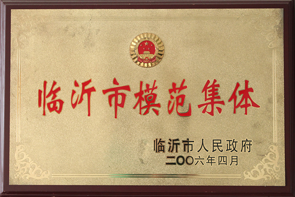 2006年4月，被評為臨沂市模范集體
