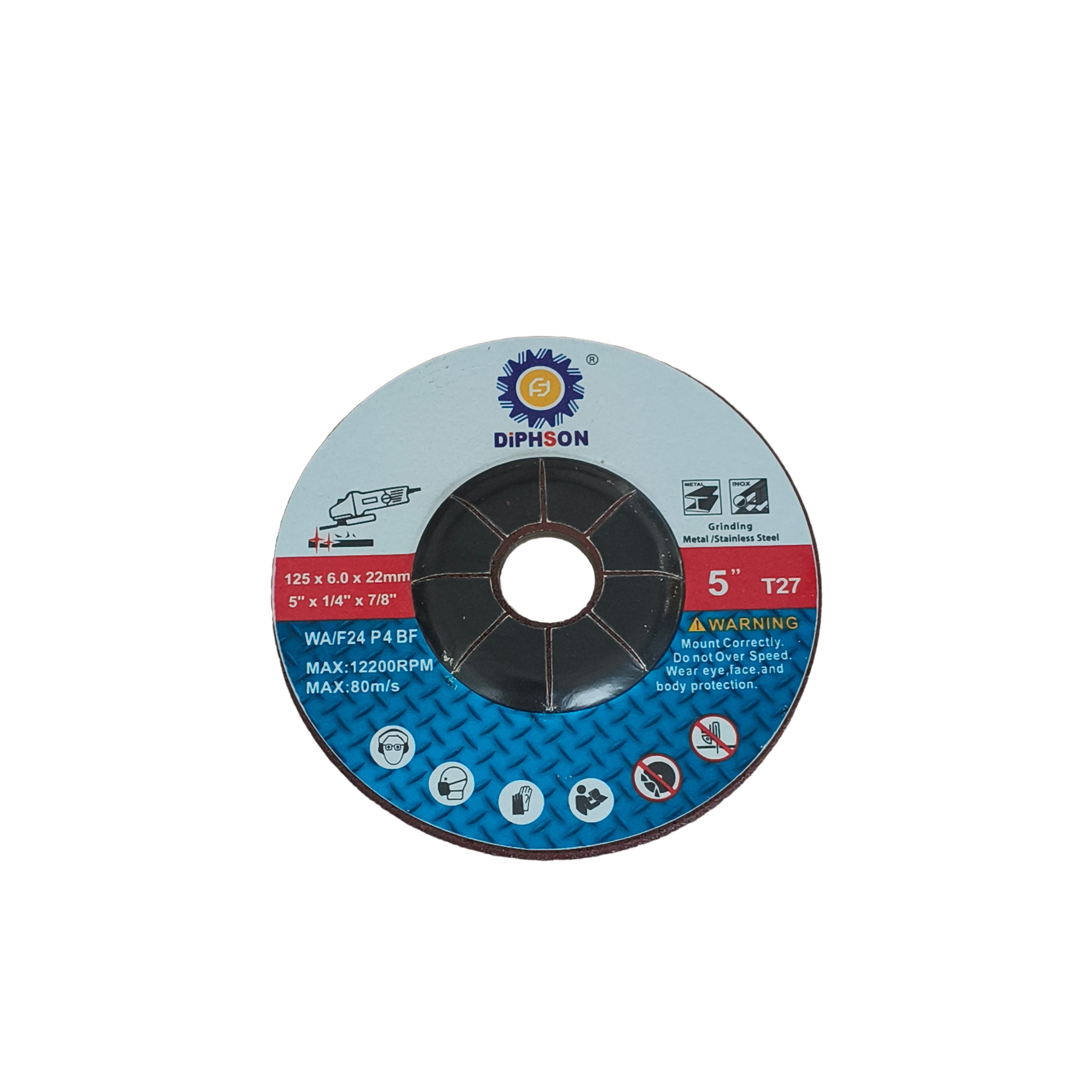 5 Inch Grinding Wheel-125*6*22mm Red