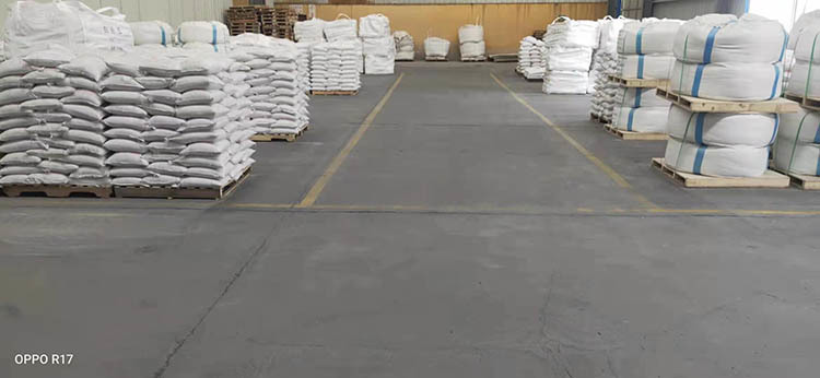 Raw material stacking area