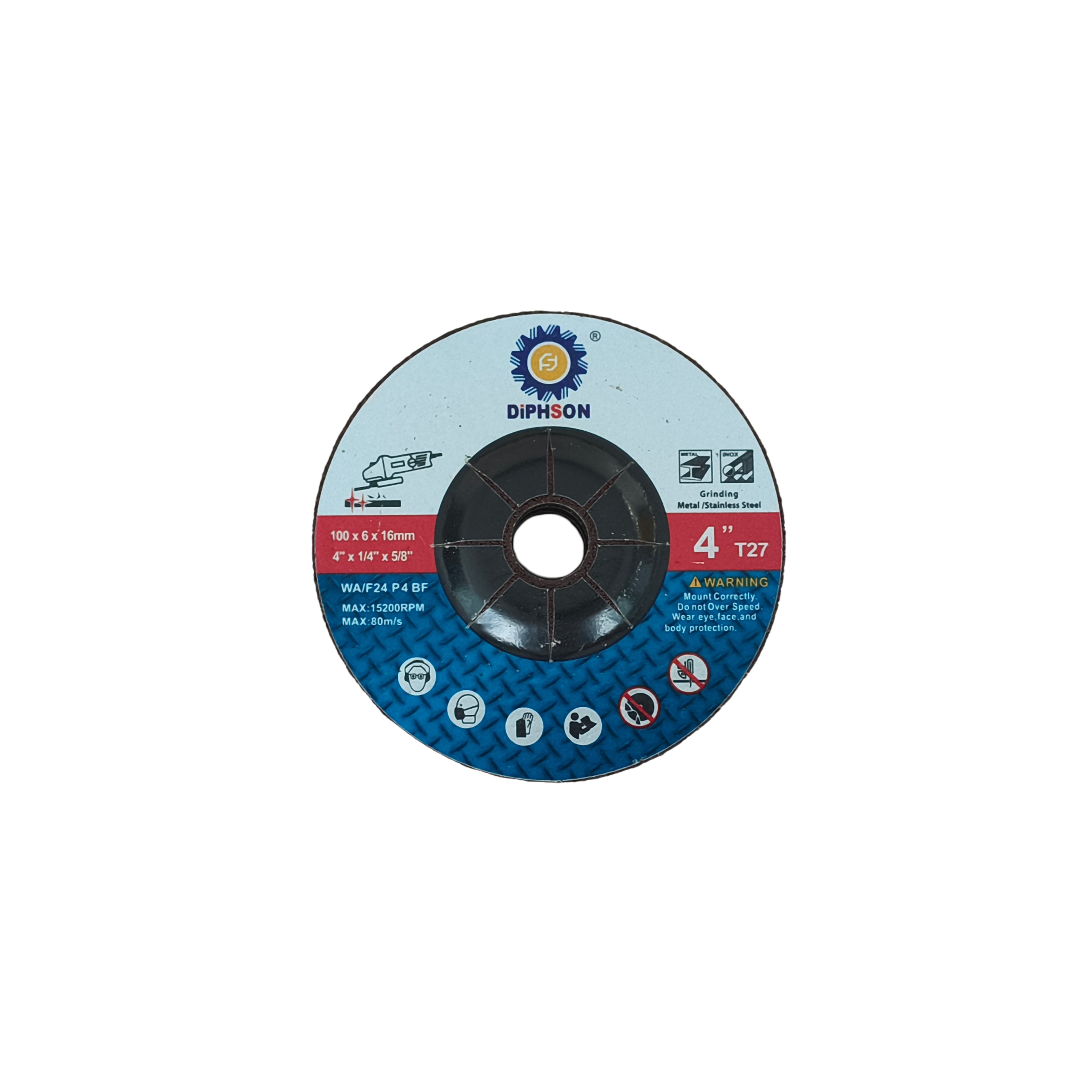4 Inch Grinding Wheel-100*6*16mm Red