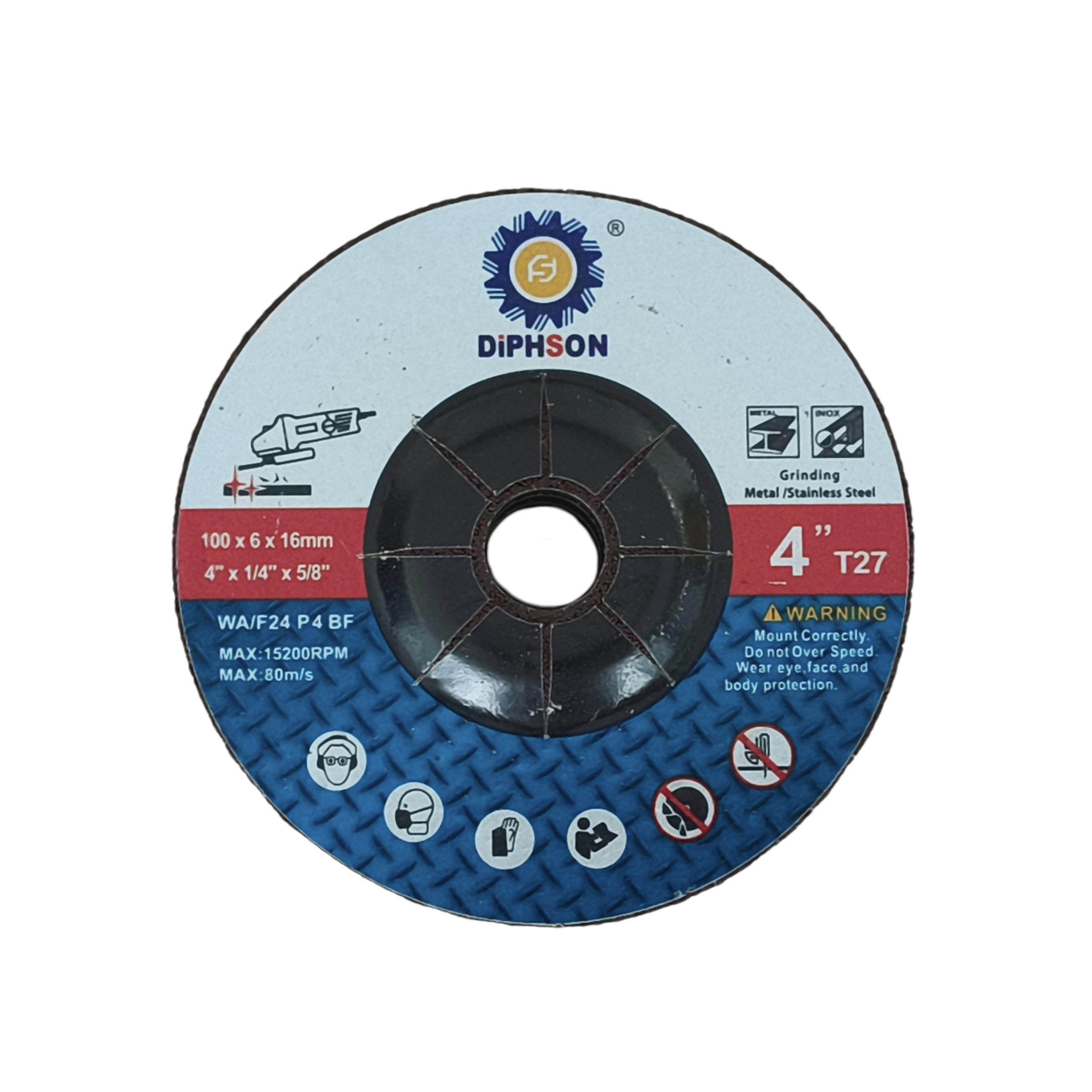 4 Inch Grinding Wheel-100*6*16mm Red
