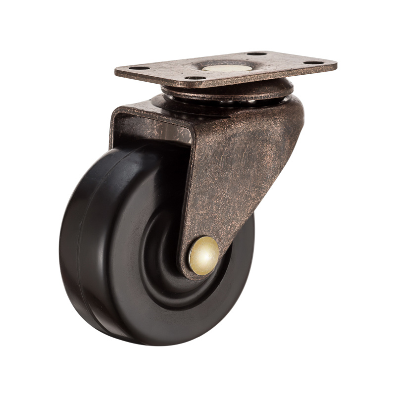 (1-20)    32mm ,40mm ,50mm  light duty black rubber wheel caster ,copper ,brass
