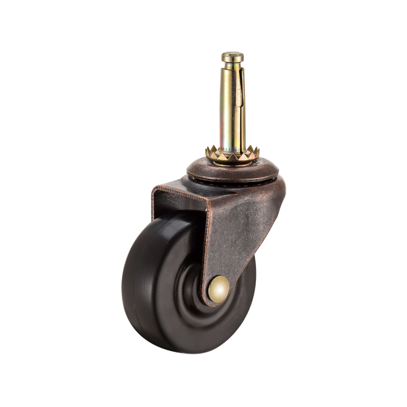 (1-21)       32、40、50mm插杆活动古铜橡胶轮、轻型、家具轮