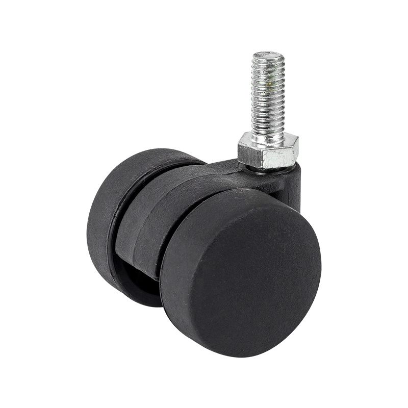 (1-04)    35mm PA twin wheel caster ,chair caster ,threaded stem ,screw