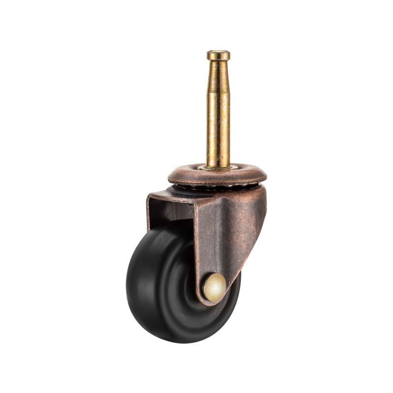 (1-21)    32mm,40mm ,50mm  light duty black rubber wheel caster ,copper, brass,with stem