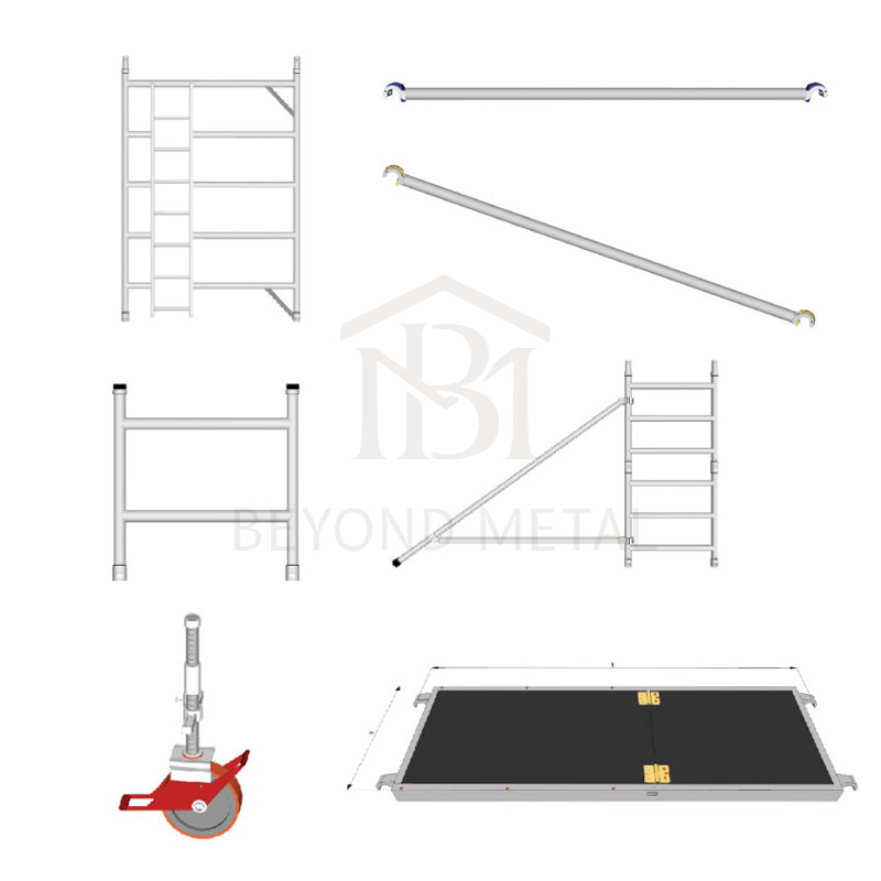 3M High Single Width Aluminum 6061 Mobile Tower