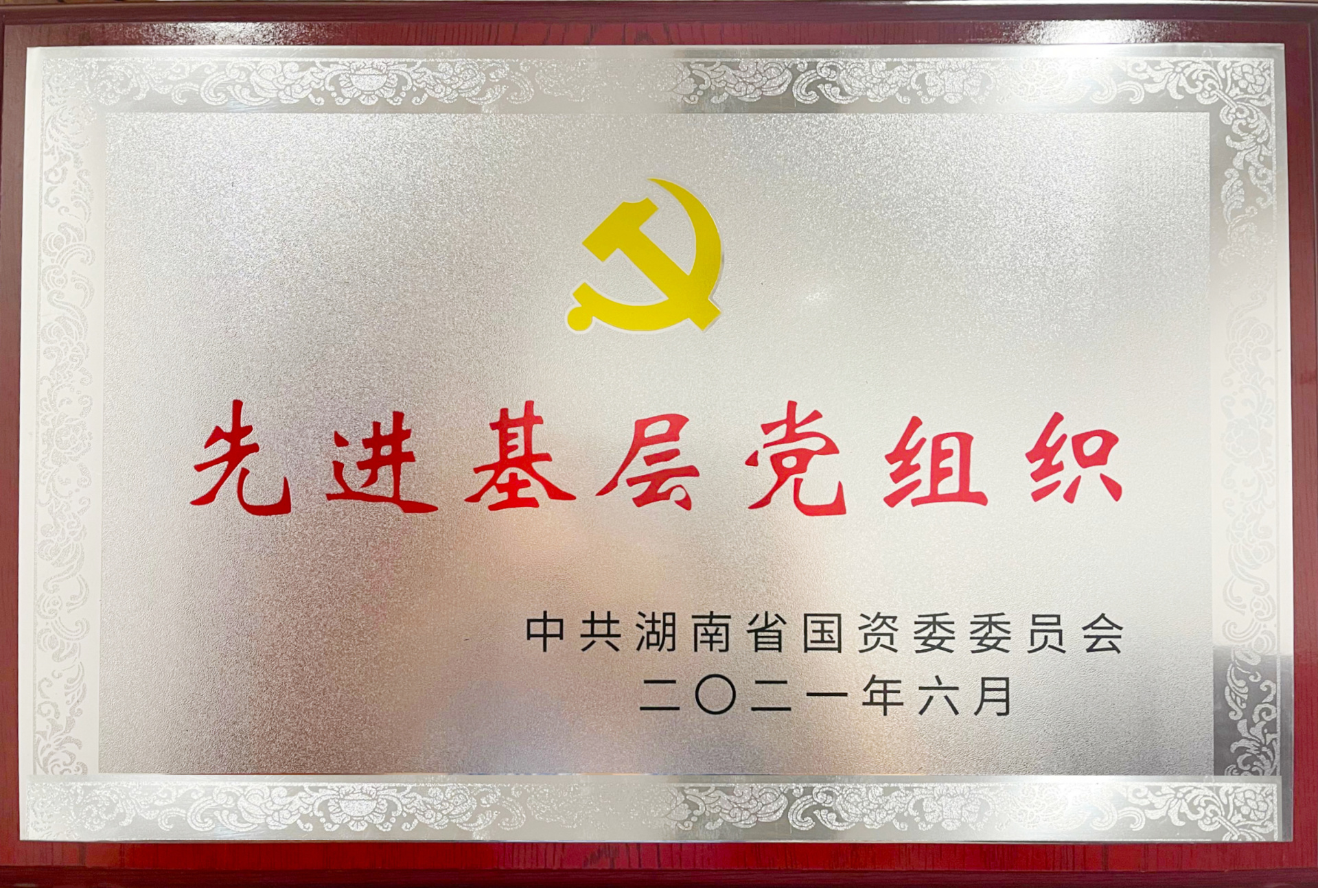 2021年  湖南省国资委系统“先进基层党组织”