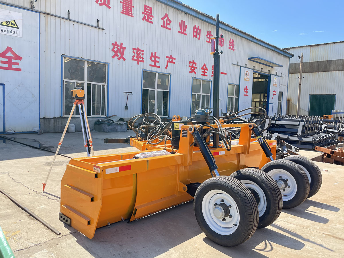 Straight beam laser grader with instrument