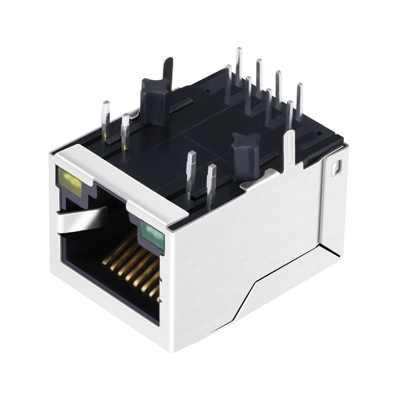 LPJ0011FBNL RJ45 Female Connector with 100 Base-T Magnetics