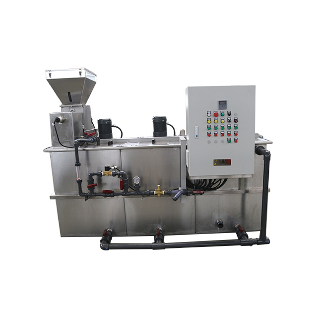 Polymer dry powder automatic mixing ratio injection system