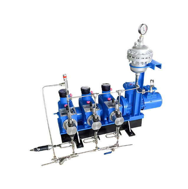 Triplex plunger pump pump skid