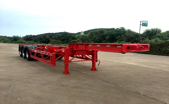 Large gooseneck container transport semi-trailer