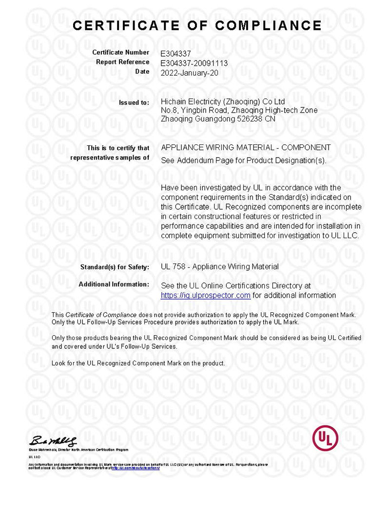E304337-Certificate Number