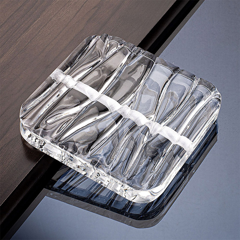 Art Painted Square Ice Patterned Crystal Sheet As Indoor and Outdoor Decor