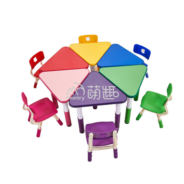 Wooden Hexagonal Table for Preschool
