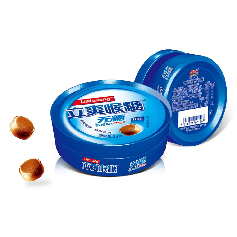 Li Shuang throat candy round canned-sugar-free 25g
