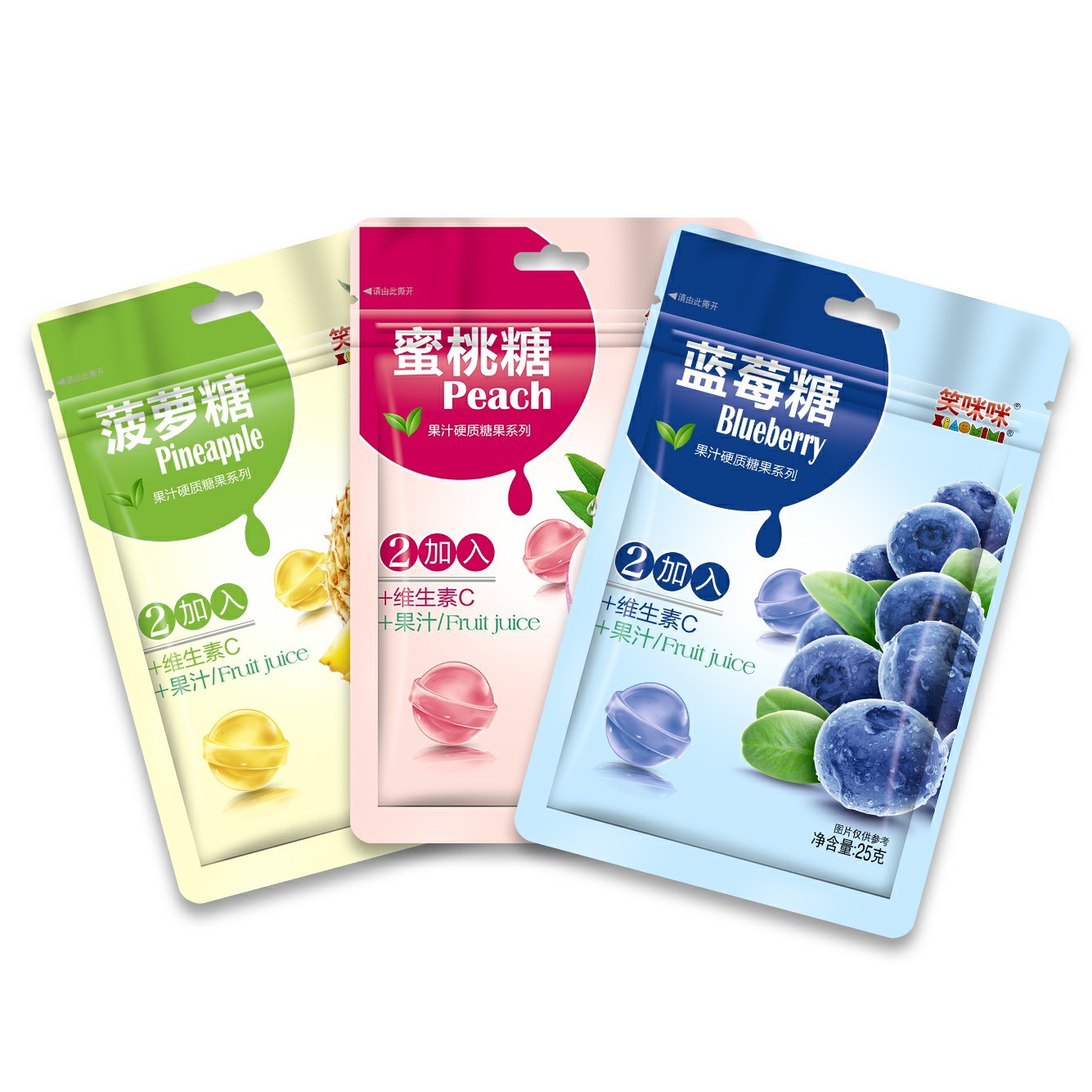Xiao Mi Mi Pineapple/Peach/Blueberry Sugar 25g