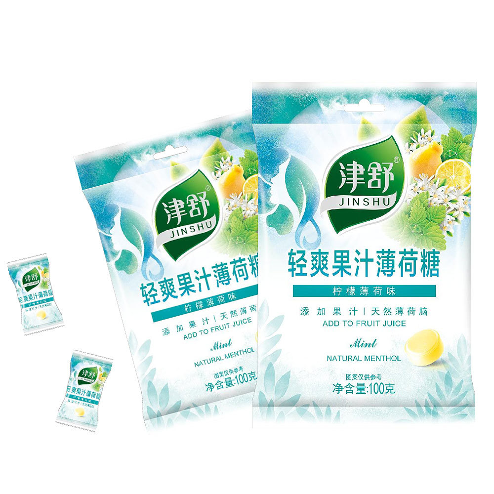 Jinshu Light Juice Mint Candy -100g Lemon Mint Flavor
