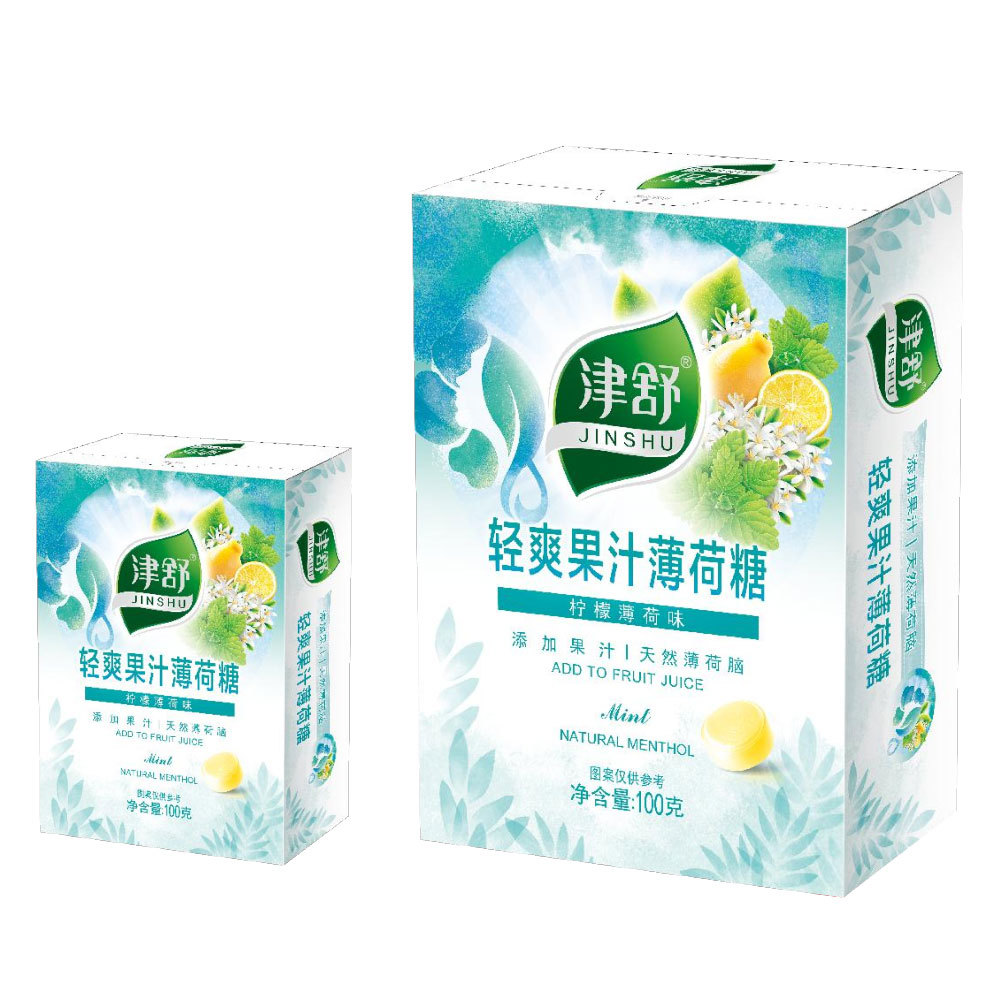 Jinshu Light Juice Mint Candy -100g Lemon Mint Flavor