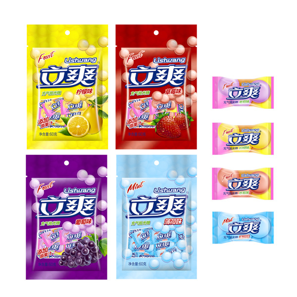 Lishuang fruit juice inflatable polishing sugar 60g