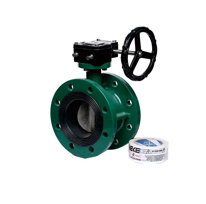 Turbine flanged butterfly valve
