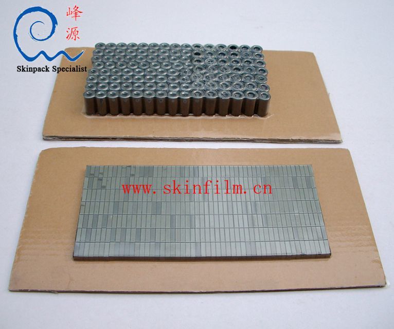 薄膜贴体包装机铁氧体磁芯贴体包装实例：